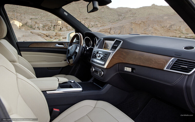 luxury car interior with desert view