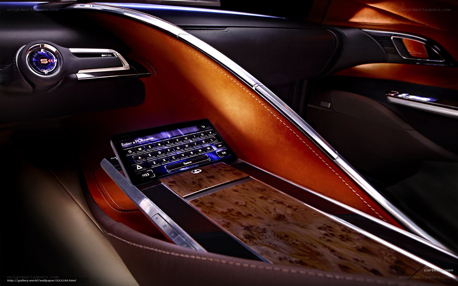 luxury car interior with digital console