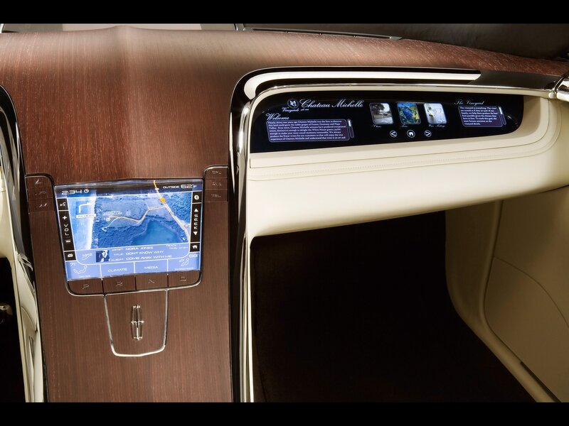 Luxury car interior with digital displays