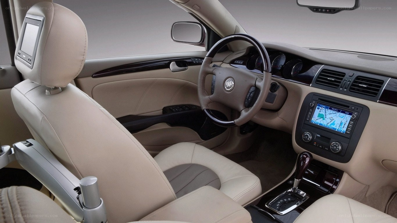luxury car interior with navigation