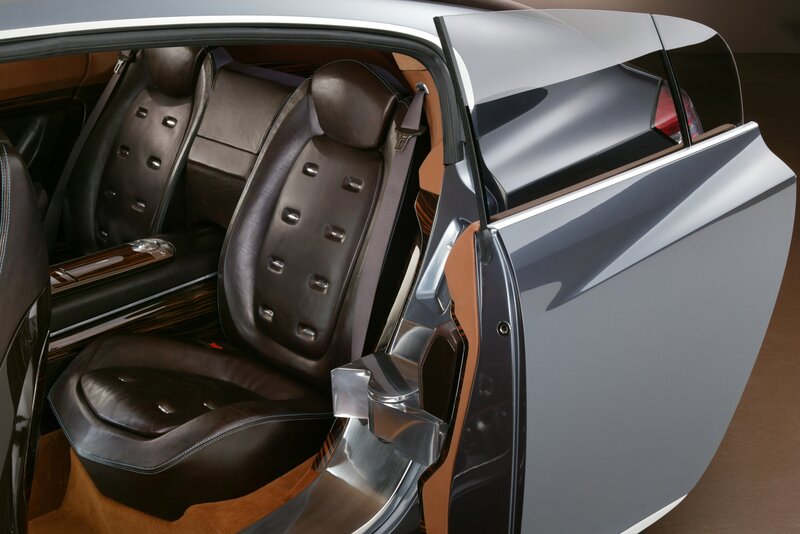 luxury car interior with open door