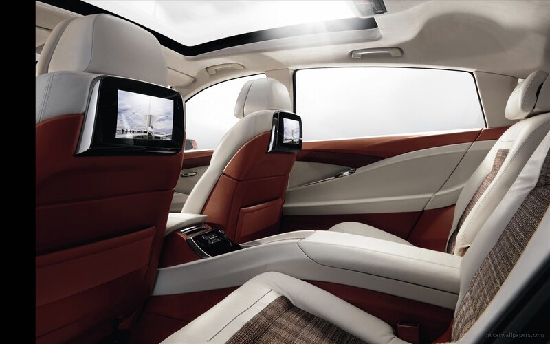 luxury car interior with screens