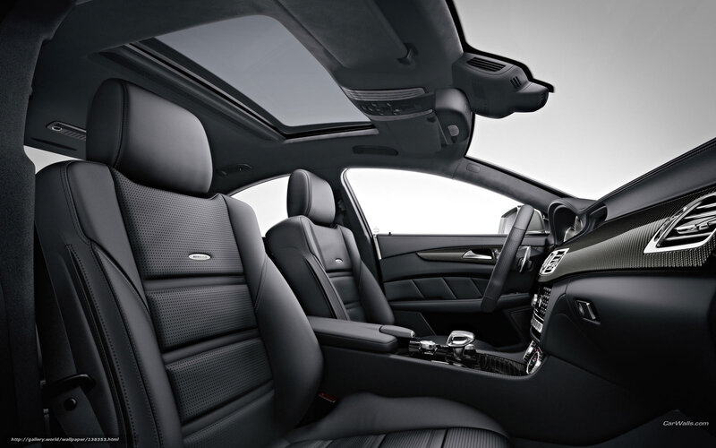 Luxury car interior with sunroof