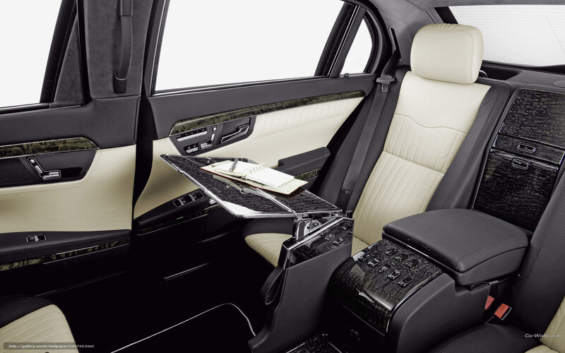 luxury car interior with tray
