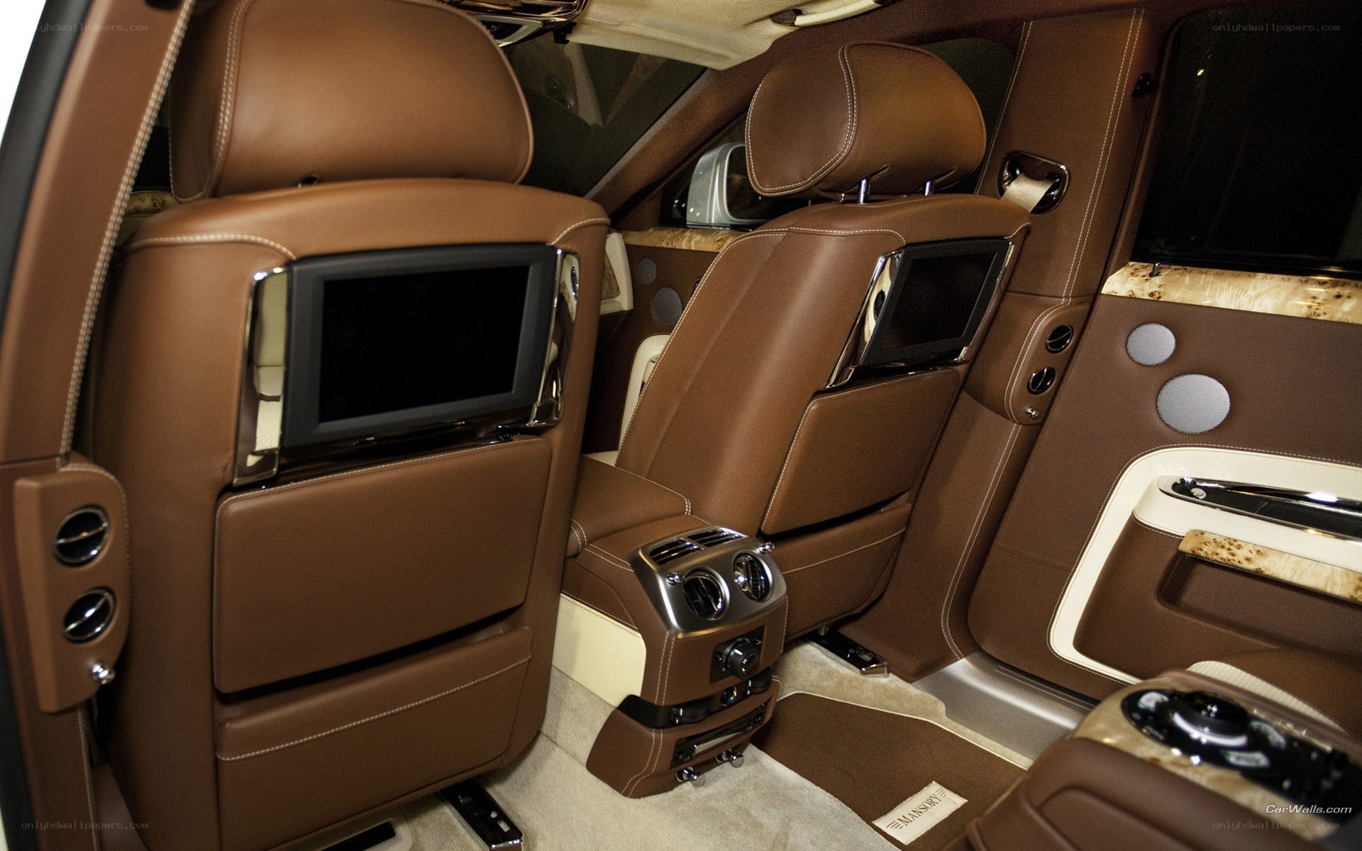 luxury car rear interior