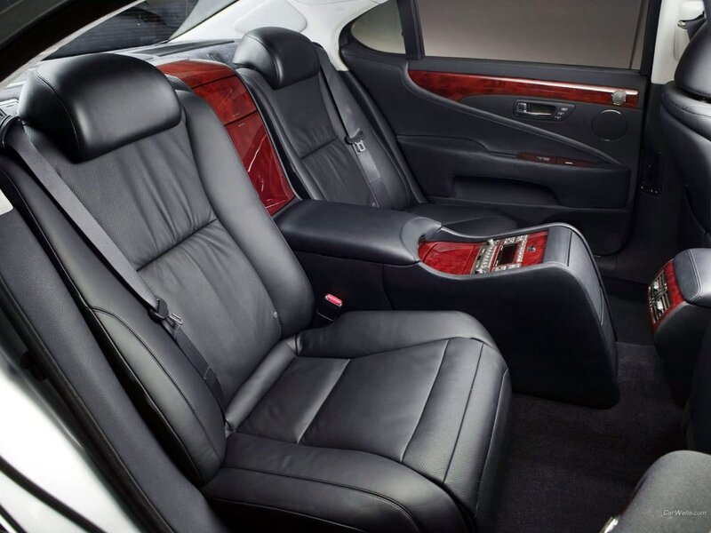 luxury car rear interior