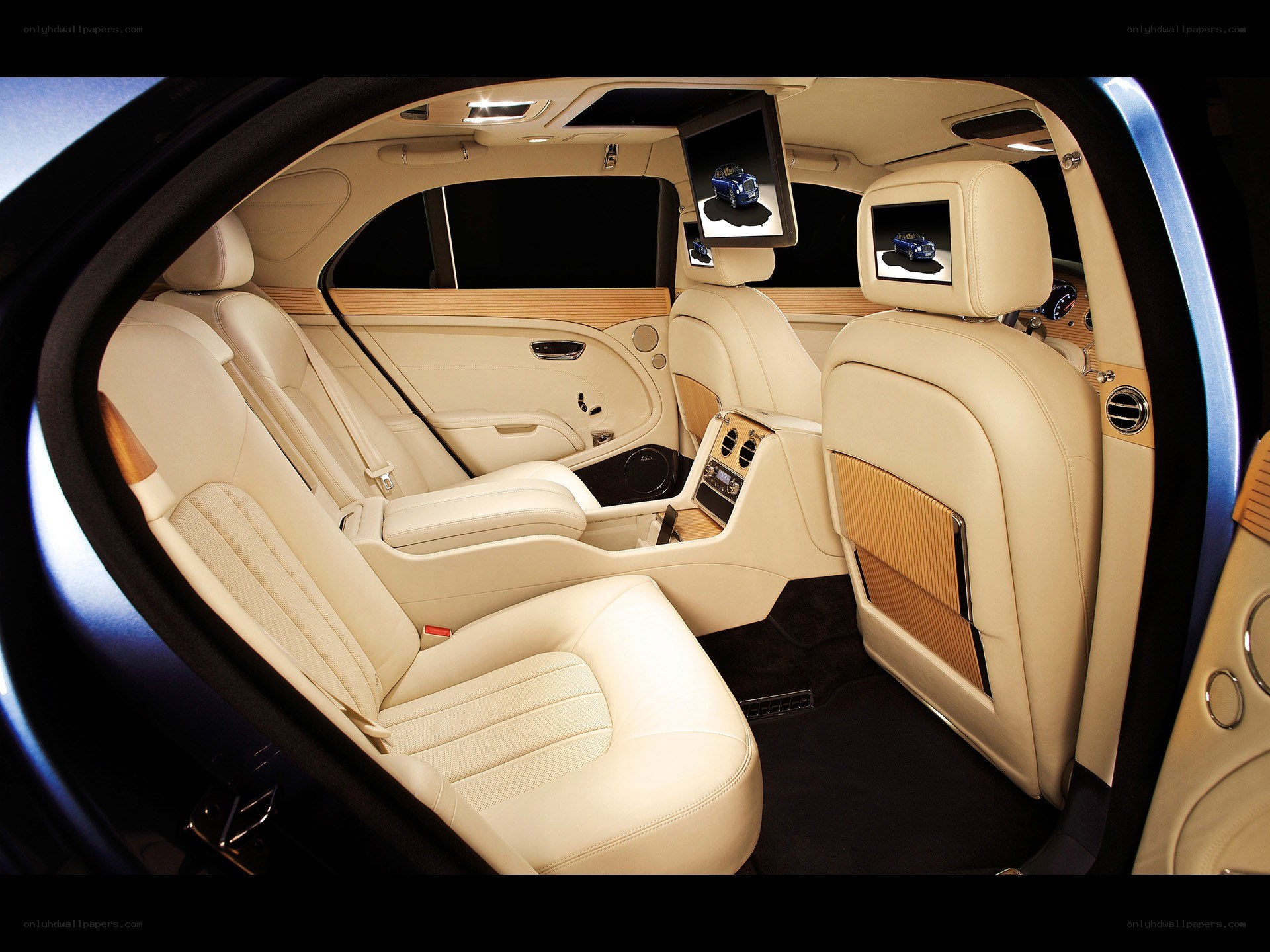 luxury car rear interior