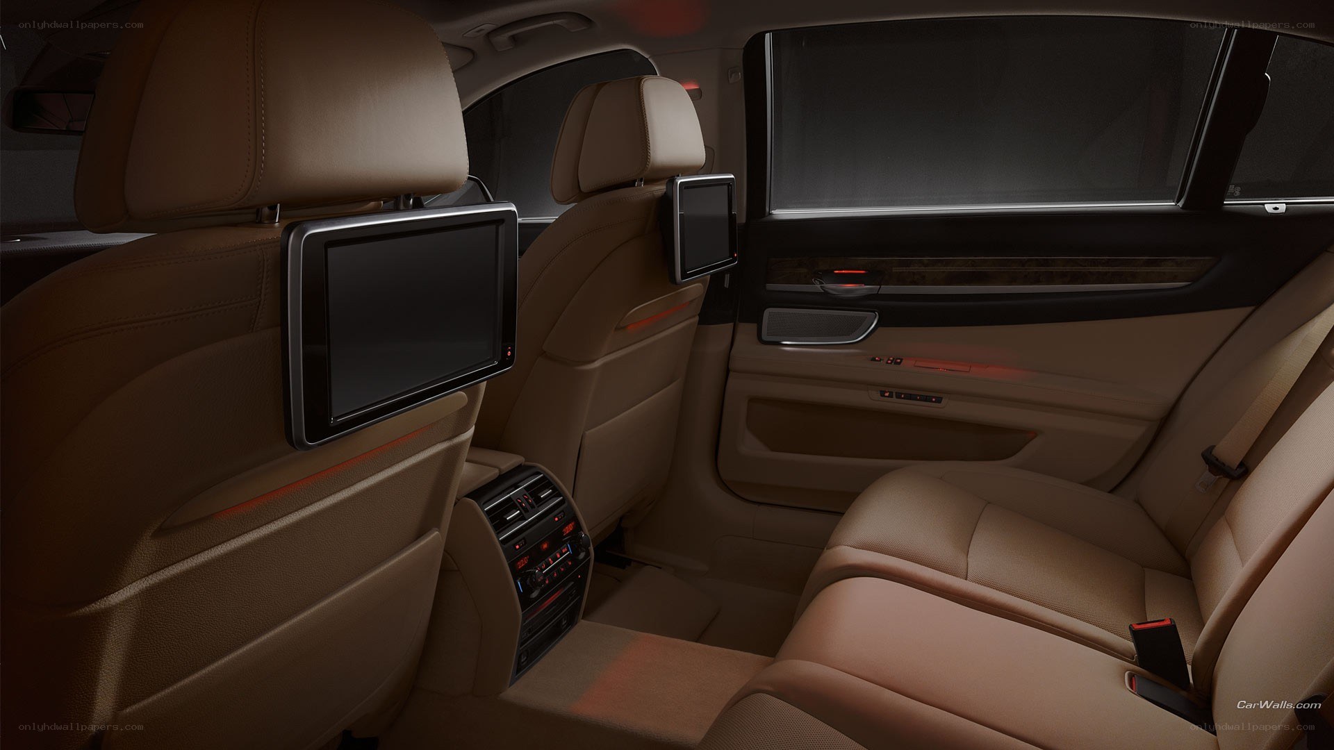 luxury car rear interior