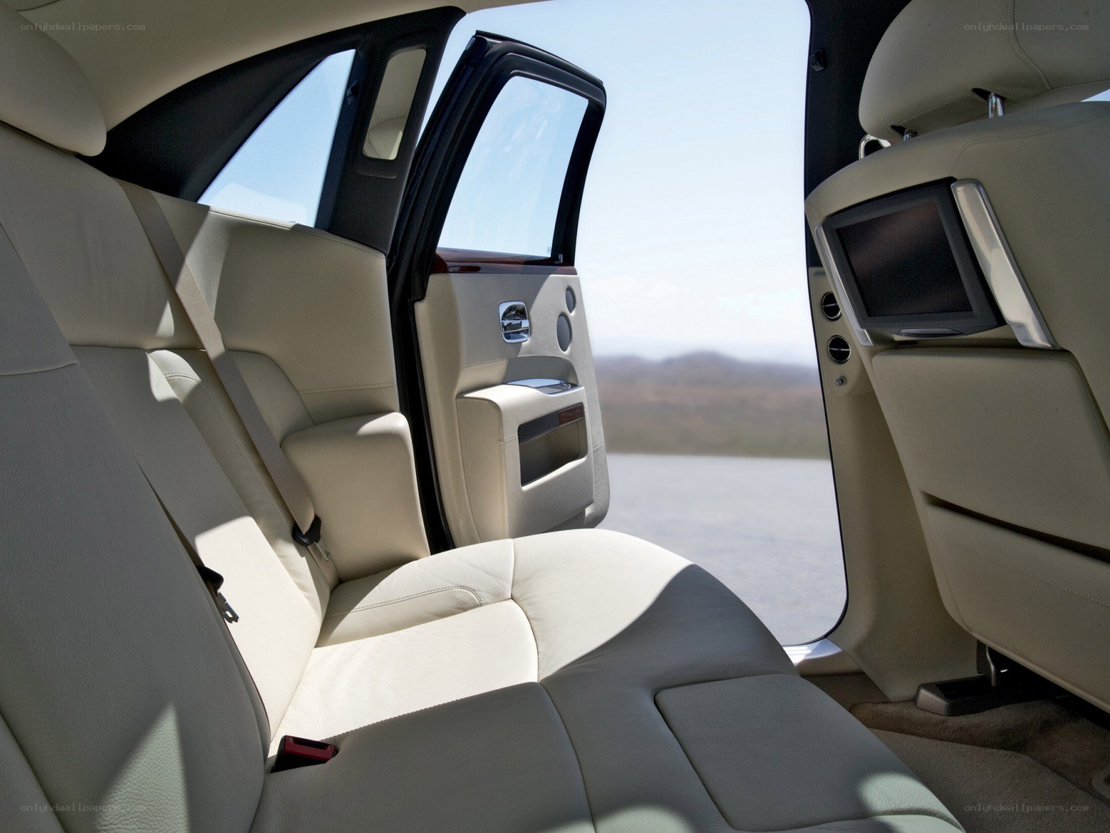 luxury car rear interior