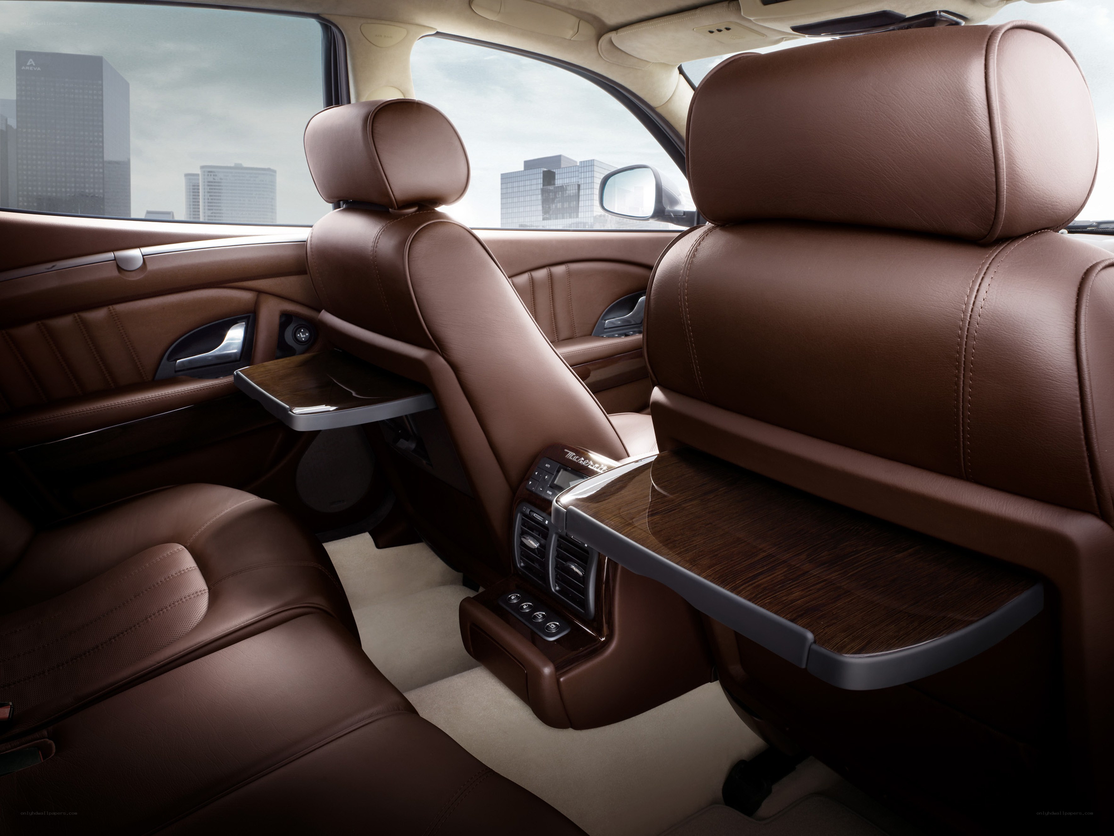 Luxury car rear interior