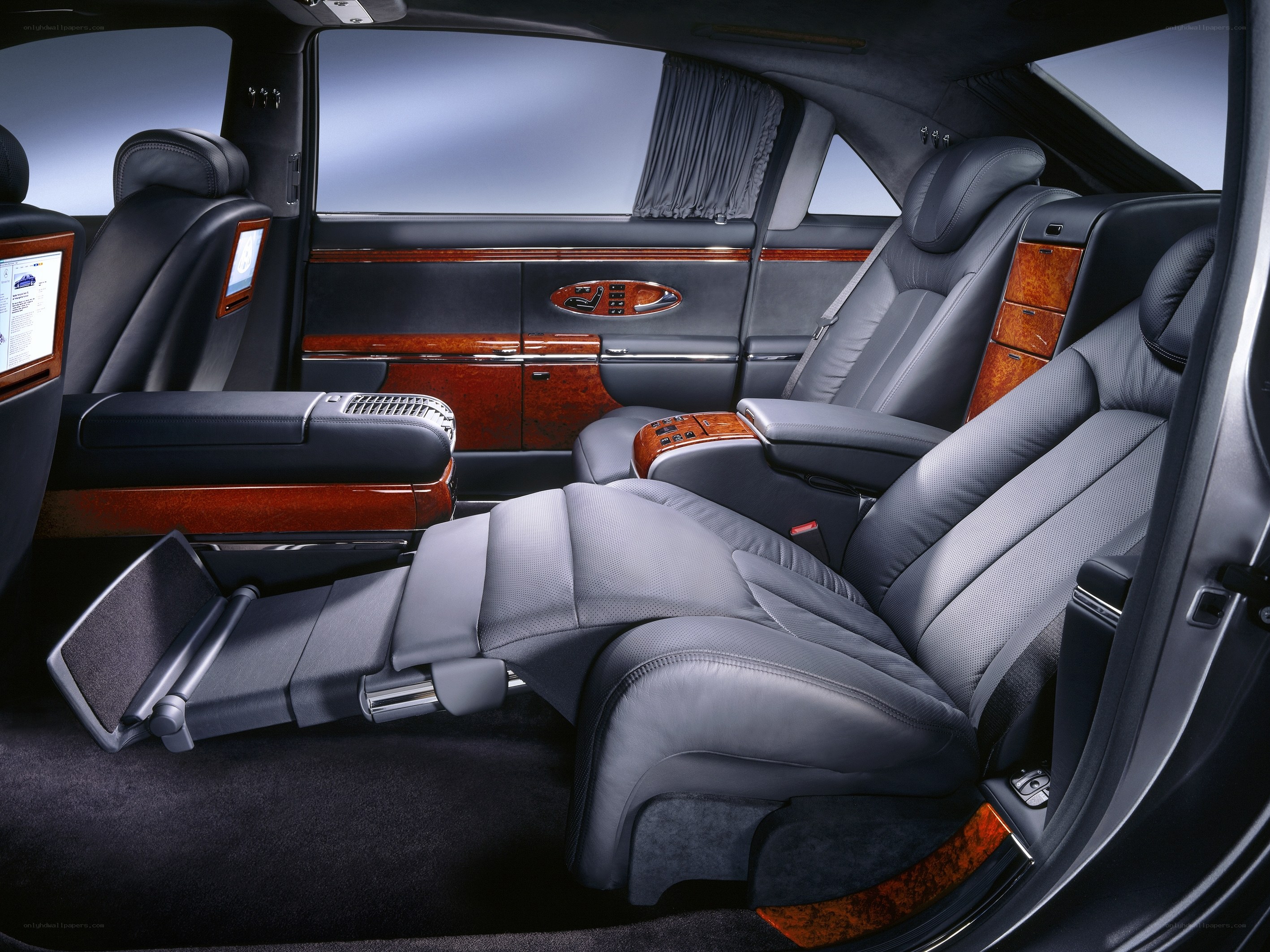 luxury car rear interior