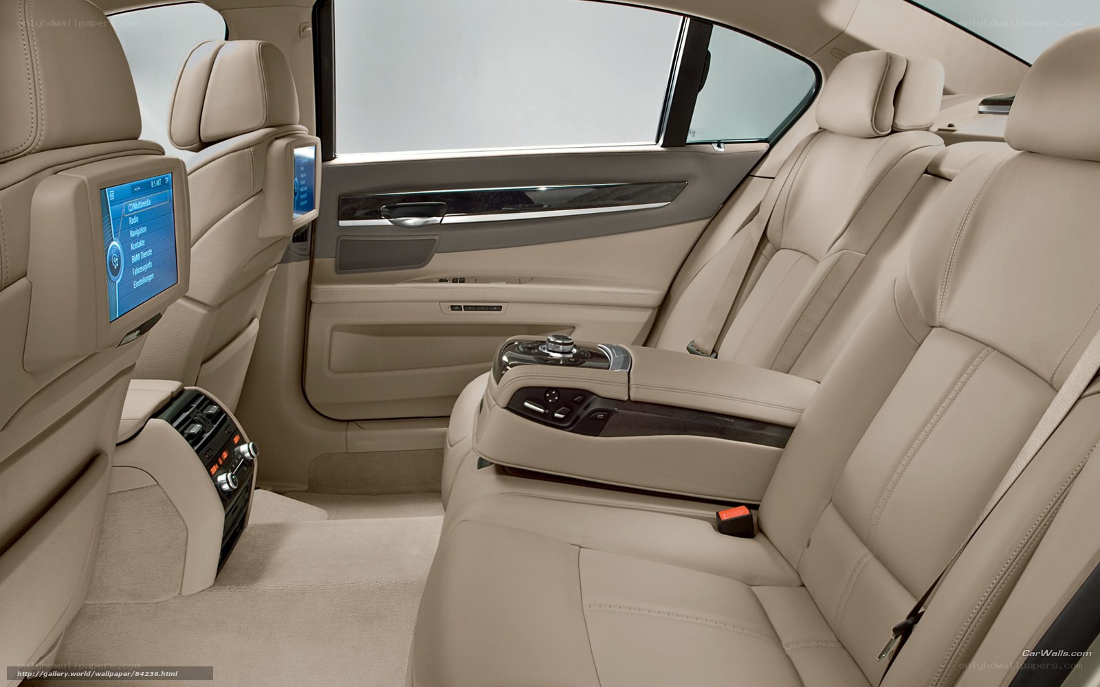 luxury car rear interior