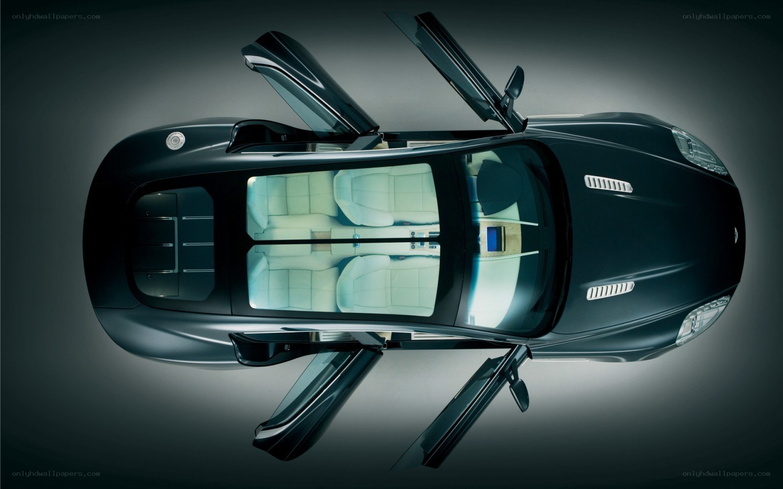 luxury car with open doors