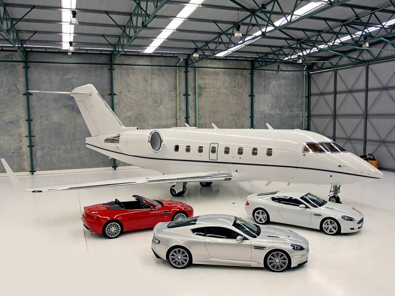 Luxury cars and private jet