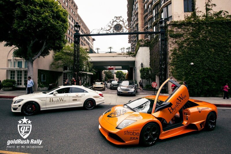 Luxury cars at Gold Rush Rally