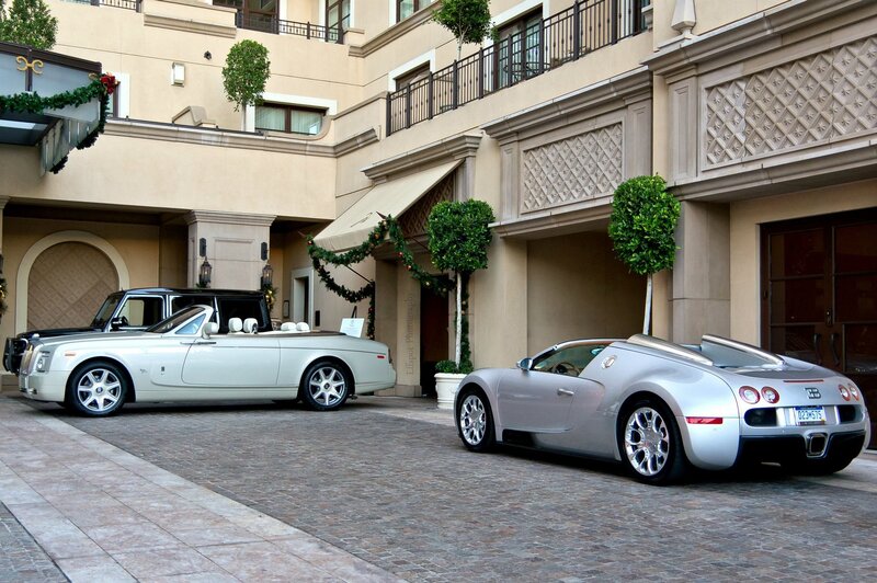 Luxury Cars in Courtyard