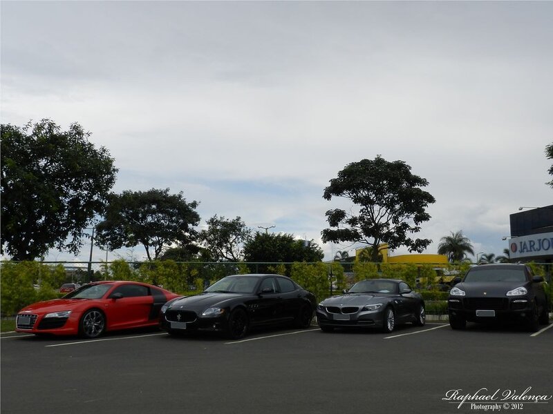 Luxury Cars in Parking Lot