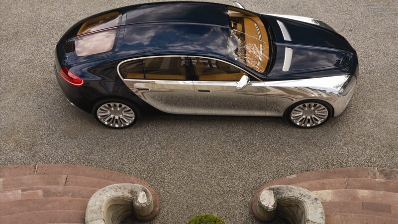 luxury concept car from above