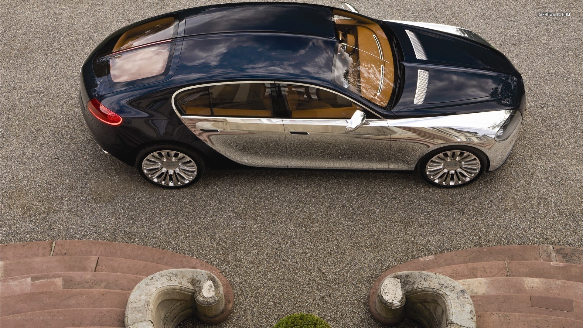 luxury concept car from above