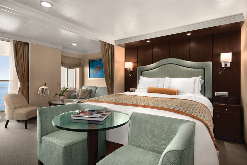Luxury cruise ship stateroom