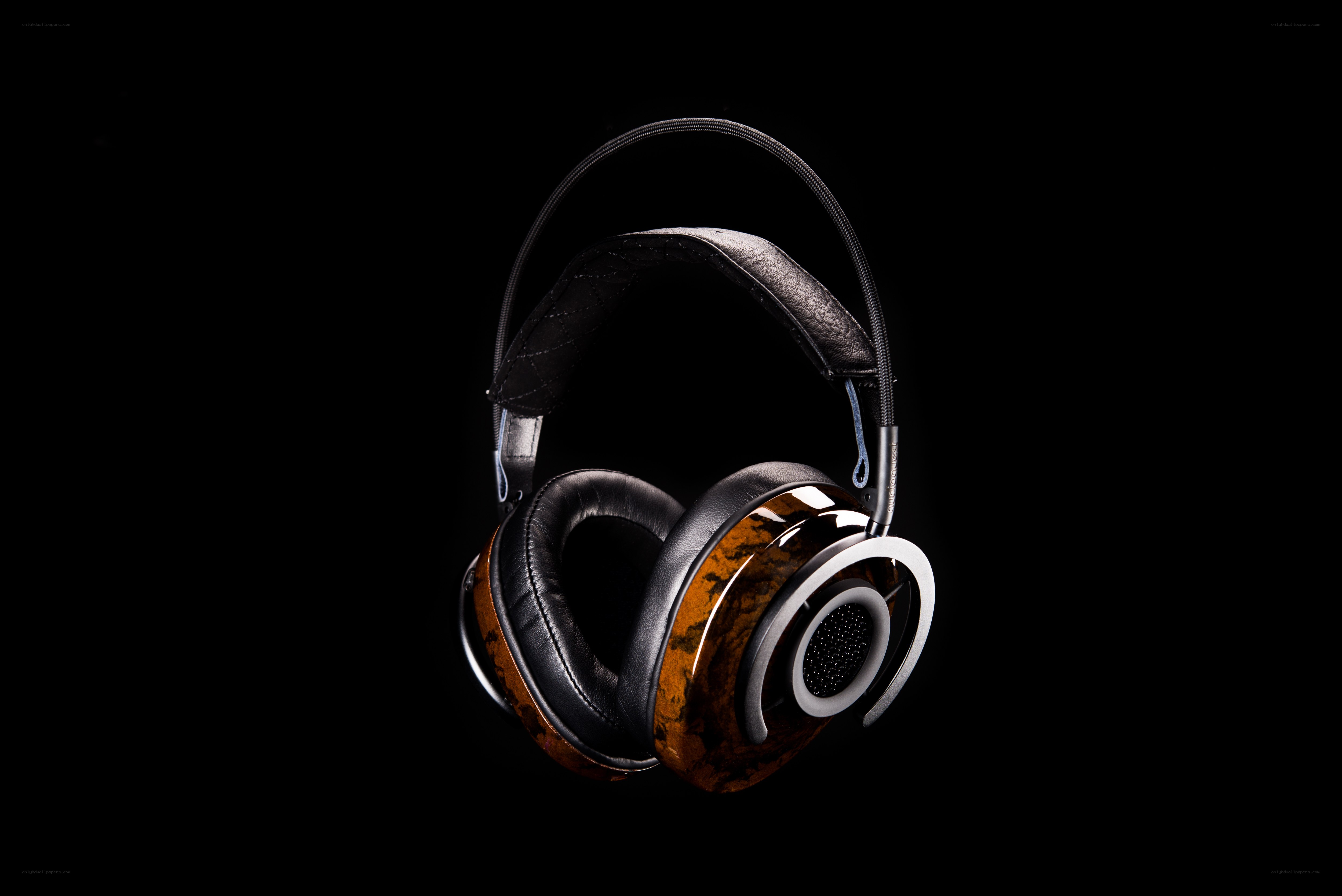 luxury headphones on black
