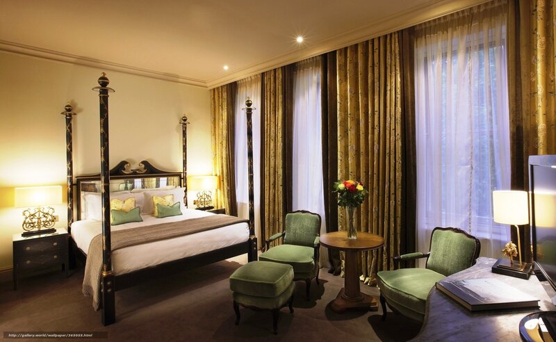 Luxury Hotel Bedroom — Gold, Elegant