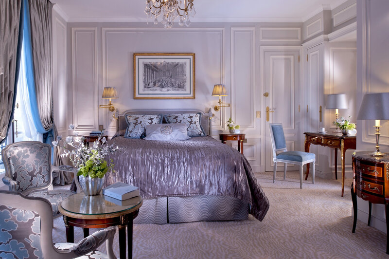 Luxury Hotel Bedroom — Gray, Elegant