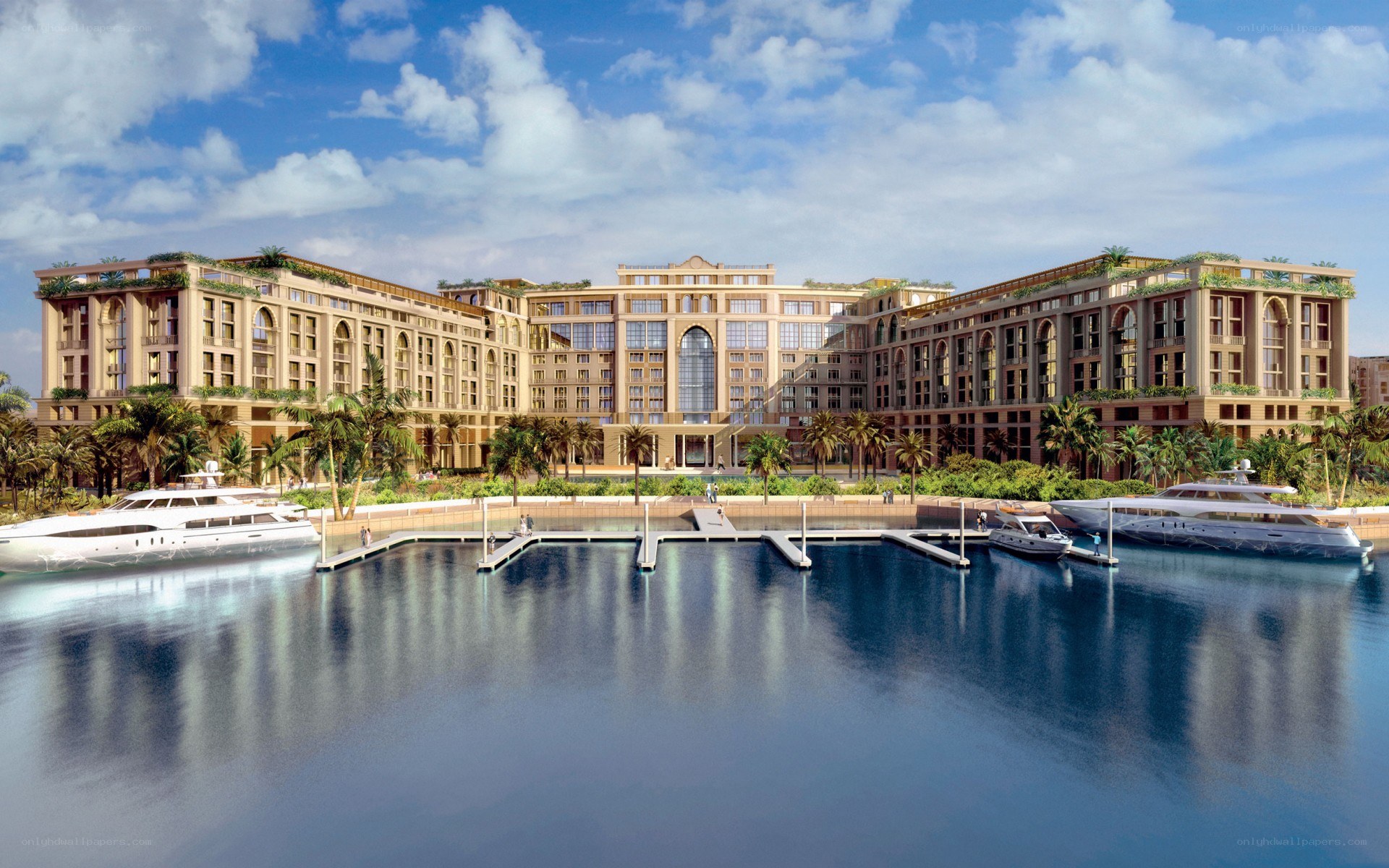 luxury hotel by the marina