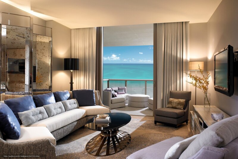 Luxury Hotel Living Room — Beige