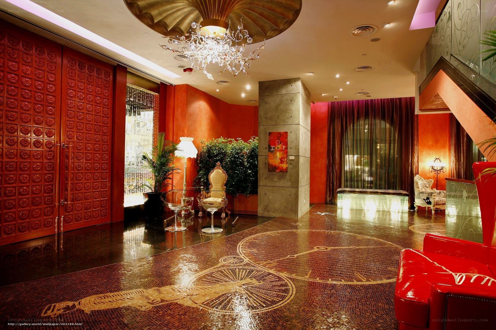 luxury hotel lobby interior