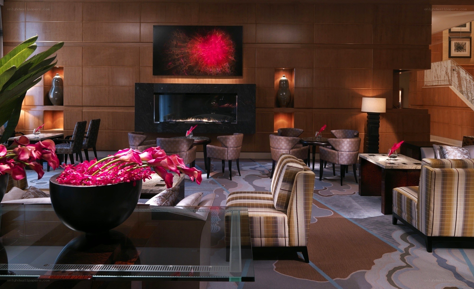 luxury hotel lounge interior