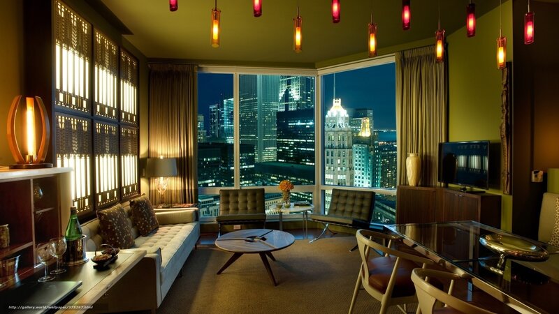 Luxury Hotel Room — Green, Modern