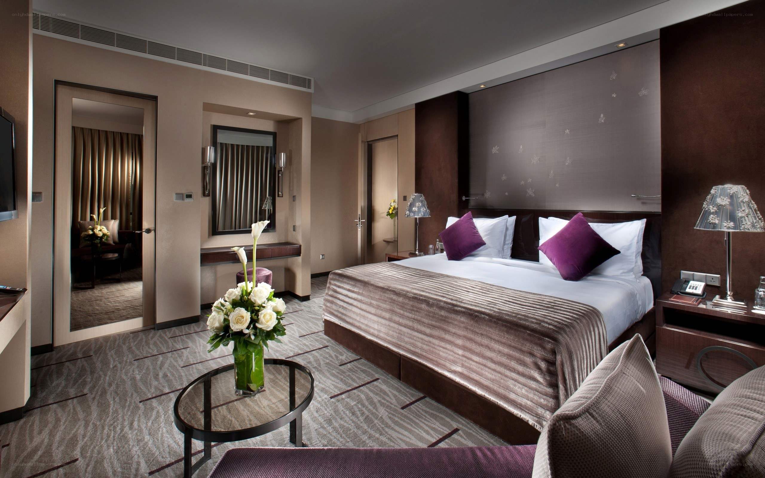 Luxury hotel room interior