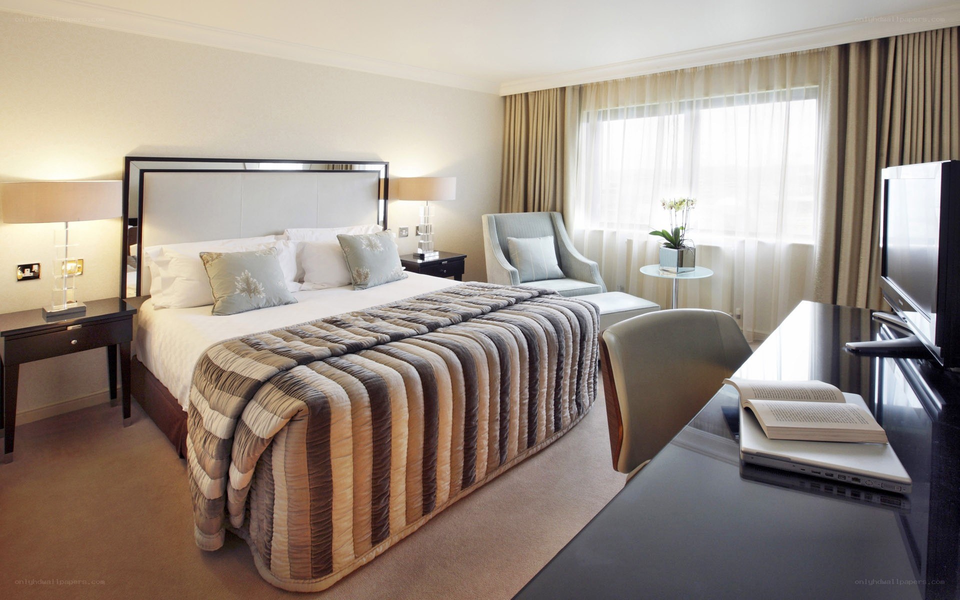 Luxury hotel room interior