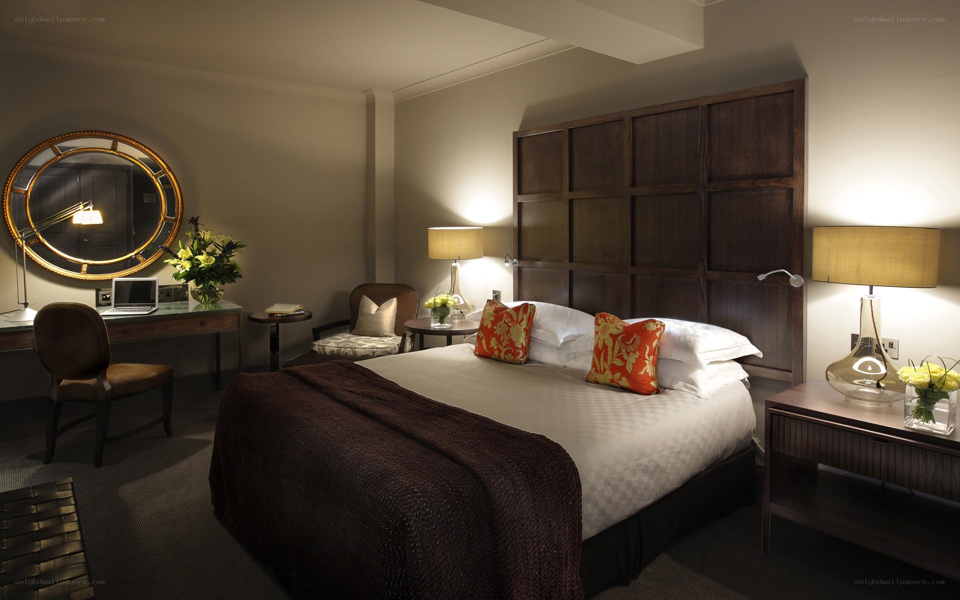 Luxury hotel room interior