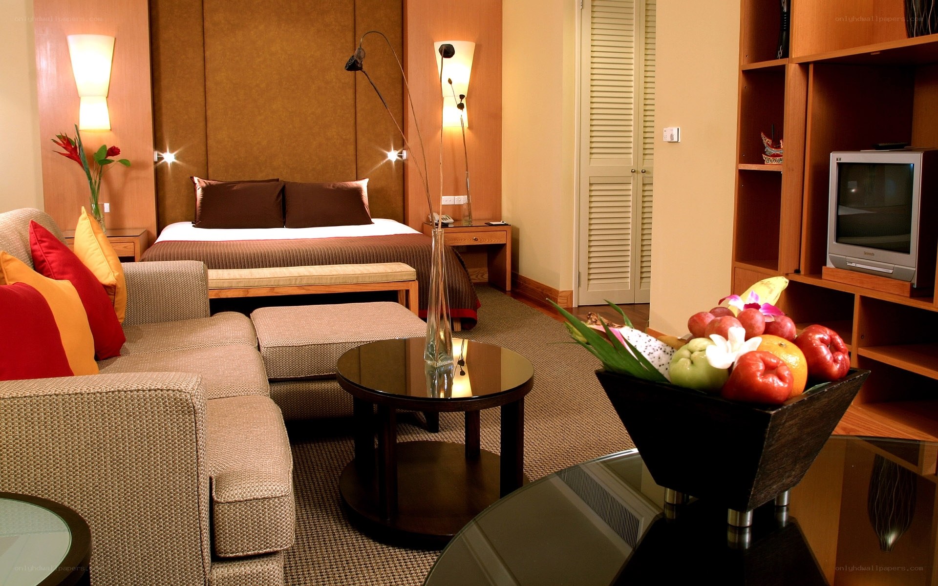 Luxury hotel room interior