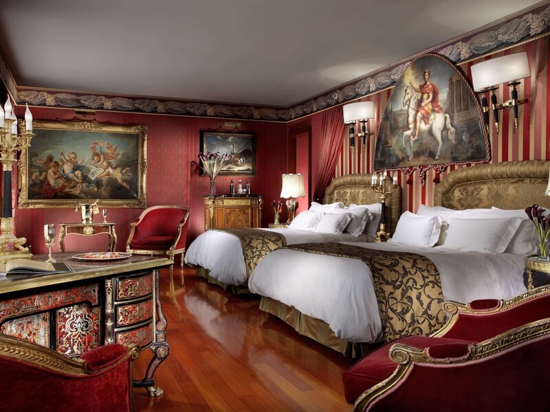 Luxury Hotel Room — Red, Opulent