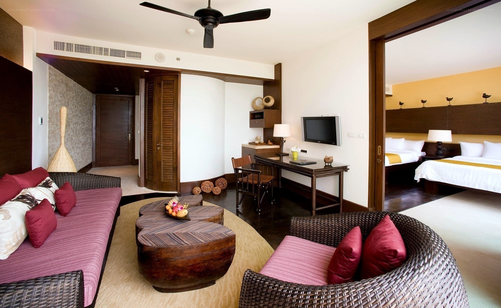 Luxury hotel suite interior