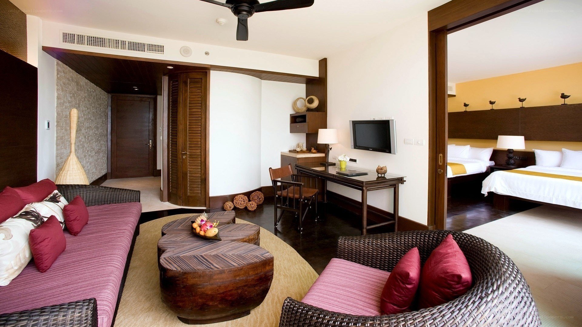 Luxury hotel suite interior