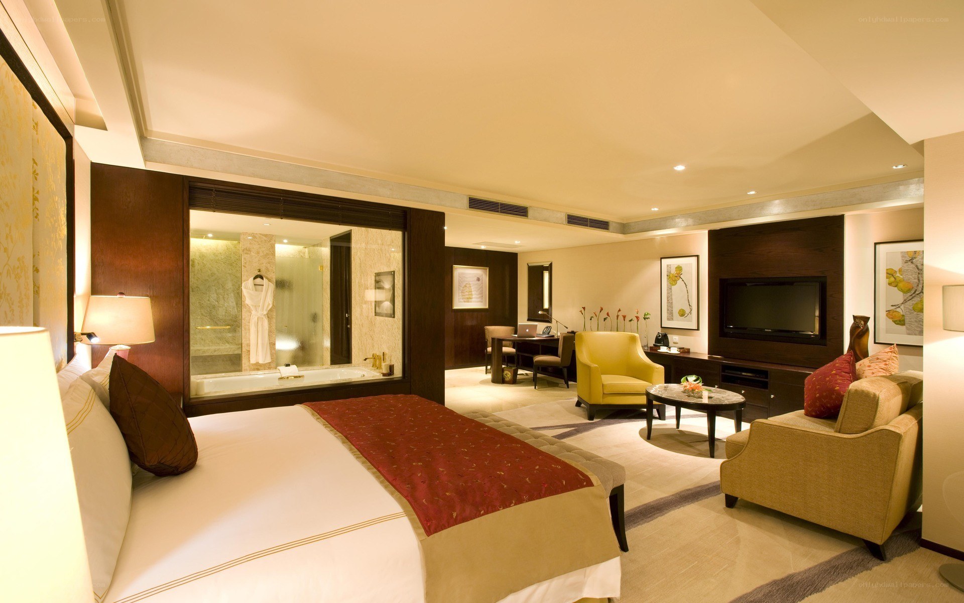 Luxury hotel suite interior