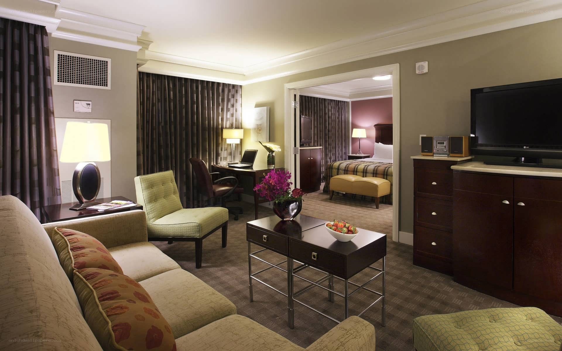 Luxury hotel suite interior