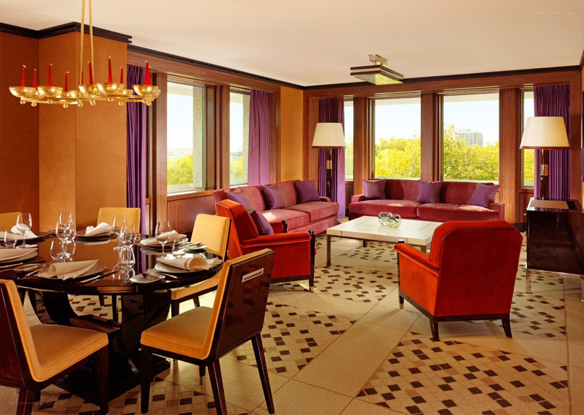 Luxury hotel suite interior