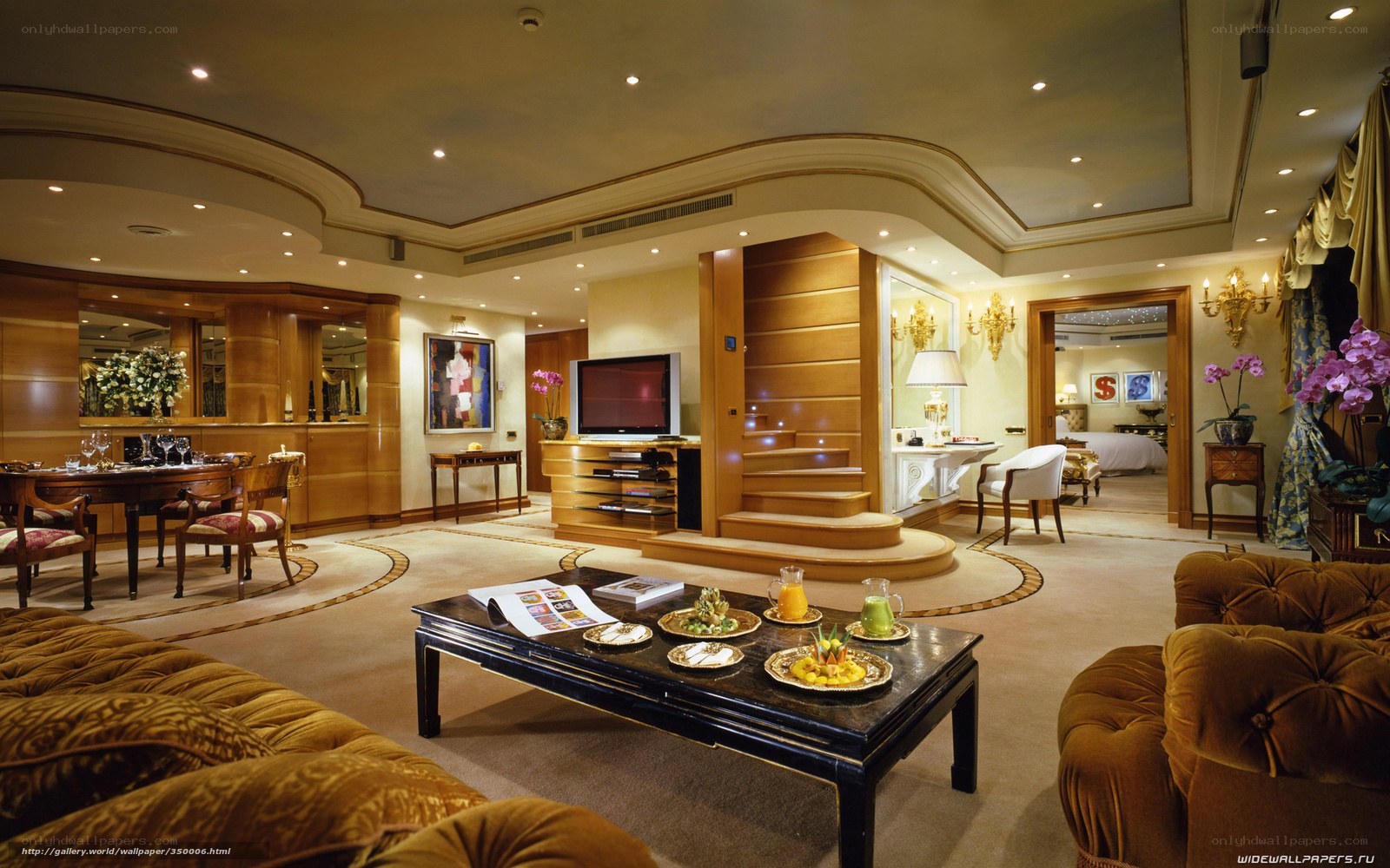 Luxury hotel suite interior
