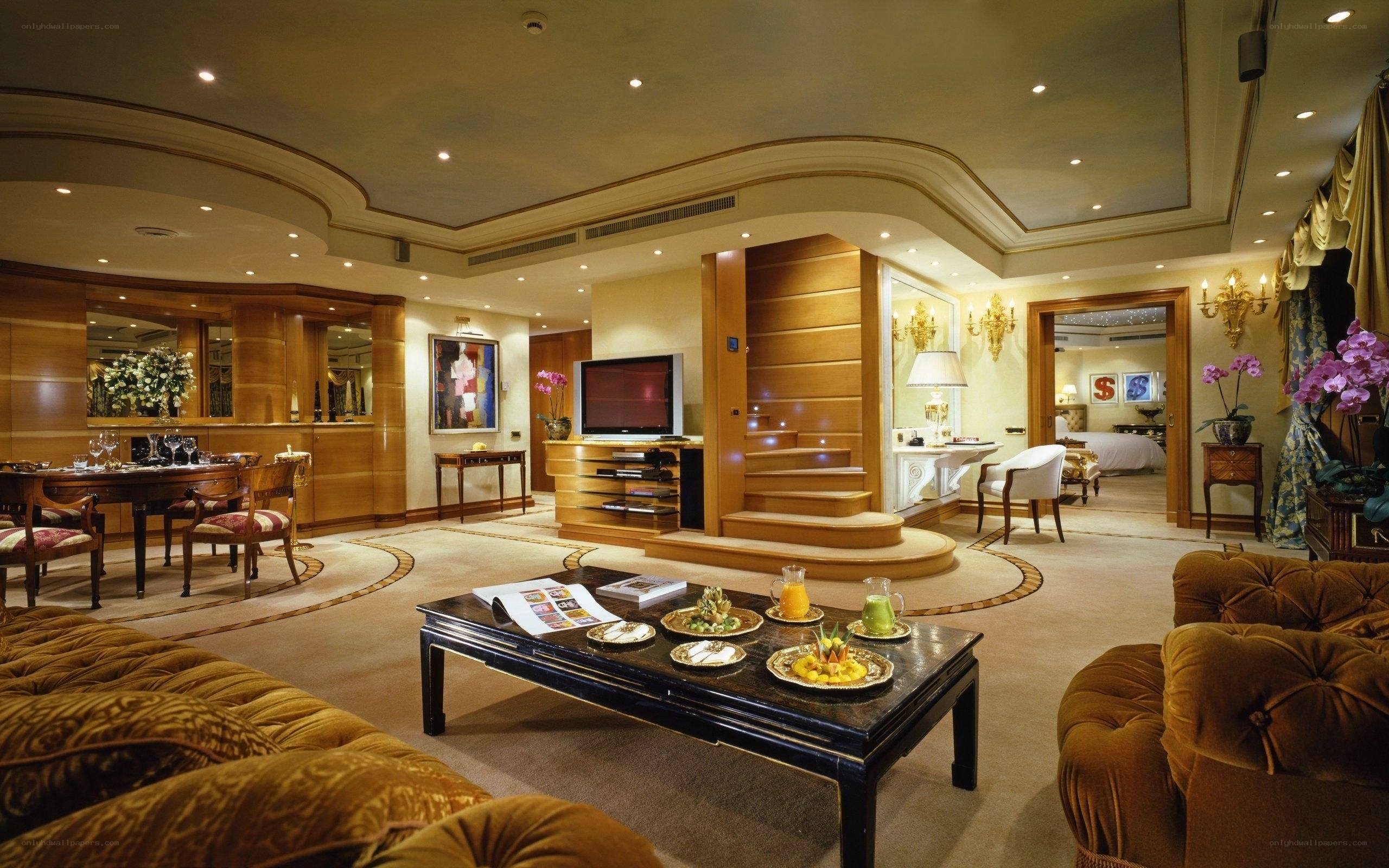 Luxury hotel suite interior