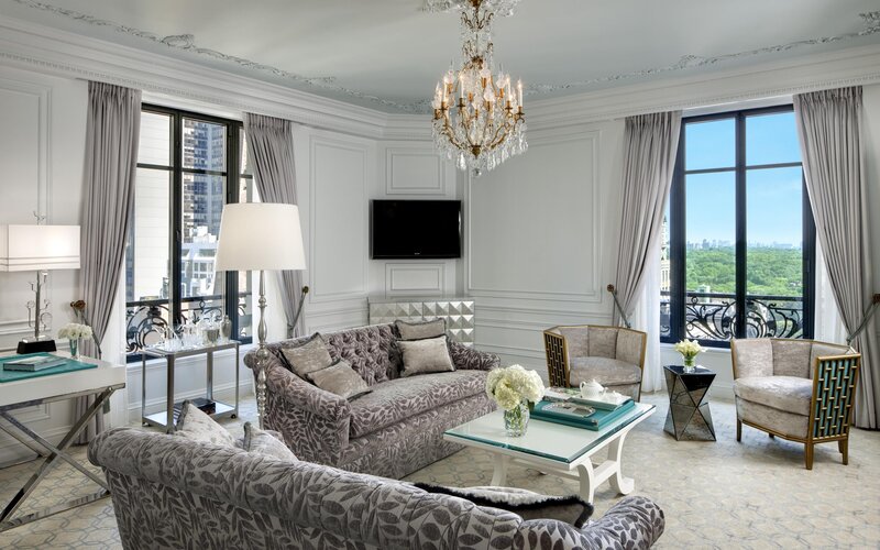 Luxury hotel suite living room