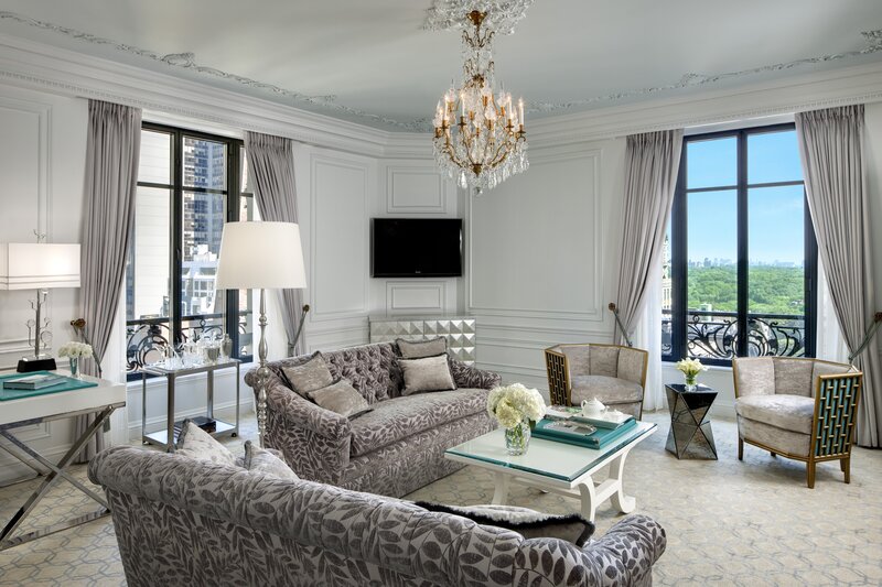 Luxury hotel suite living room