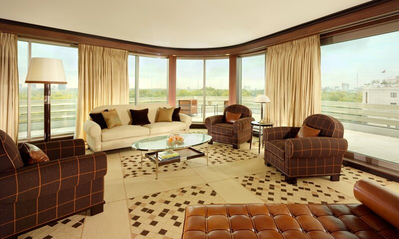 Luxury hotel suite living room
