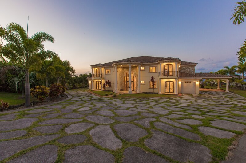 Luxury House at Dusk — Beige