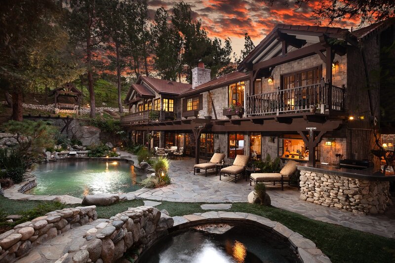 Luxury House at Dusk — Orange