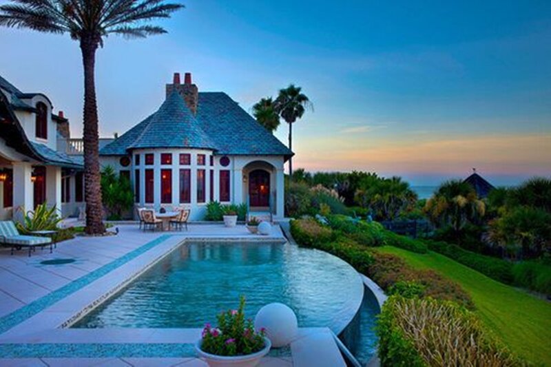 Luxury House with Pool — Blue, Serene, Sunset
